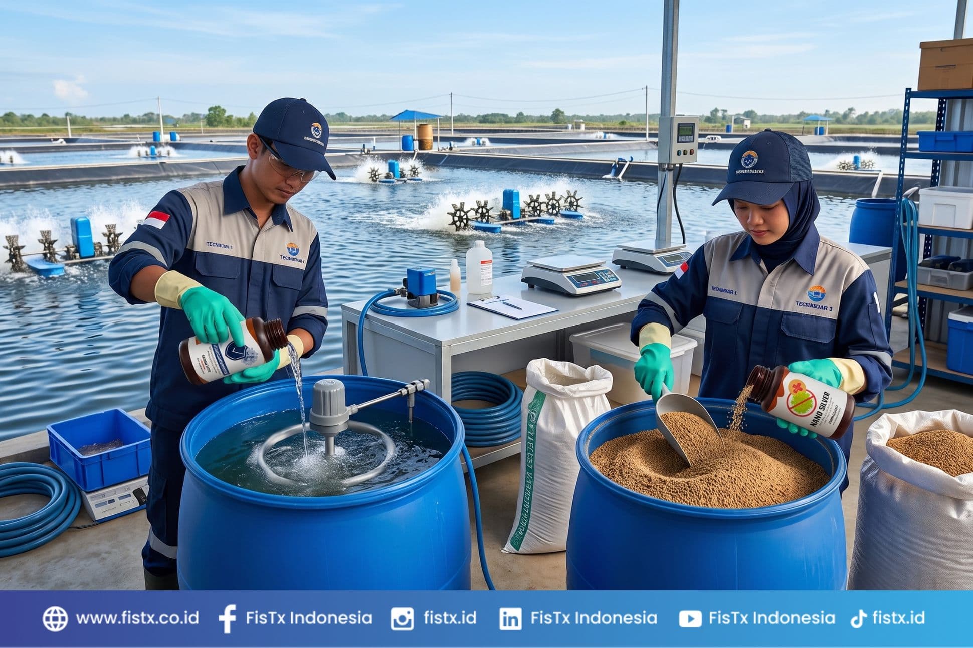 Teknologi Nano Akuakultur FisTx: Nano Silver dan Nano Disinfektan untuk Atasi Vibrio & Penyakit Pada Udang